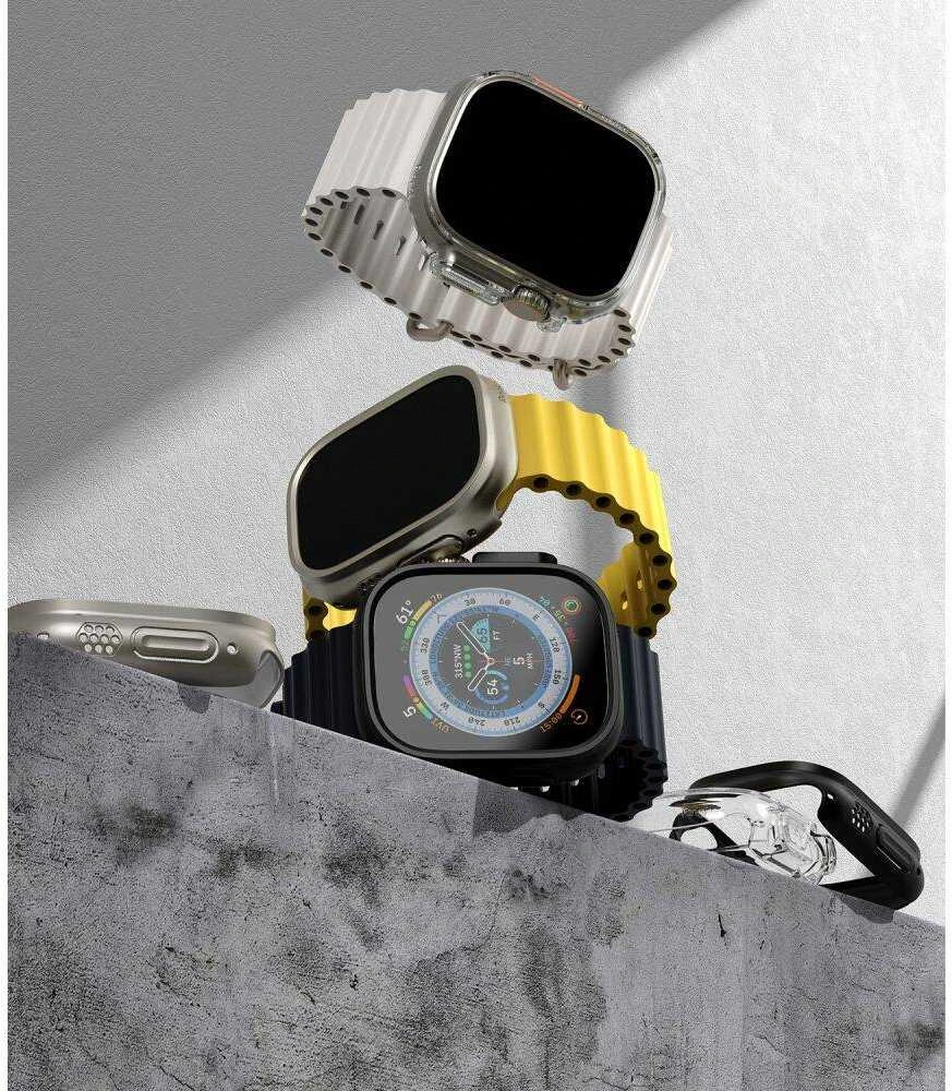 Ringke Išmaniojo laikrodžio Apple ekrano rėmelis, Skaidrus ir Juodos spalvos, 49mm, 2vnt.