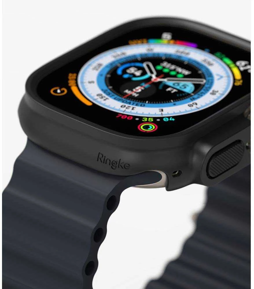 Ringke Išmaniojo laikrodžio Apple ekrano rėmelis, Skaidrus ir Juodos spalvos, 49mm, 2vnt.