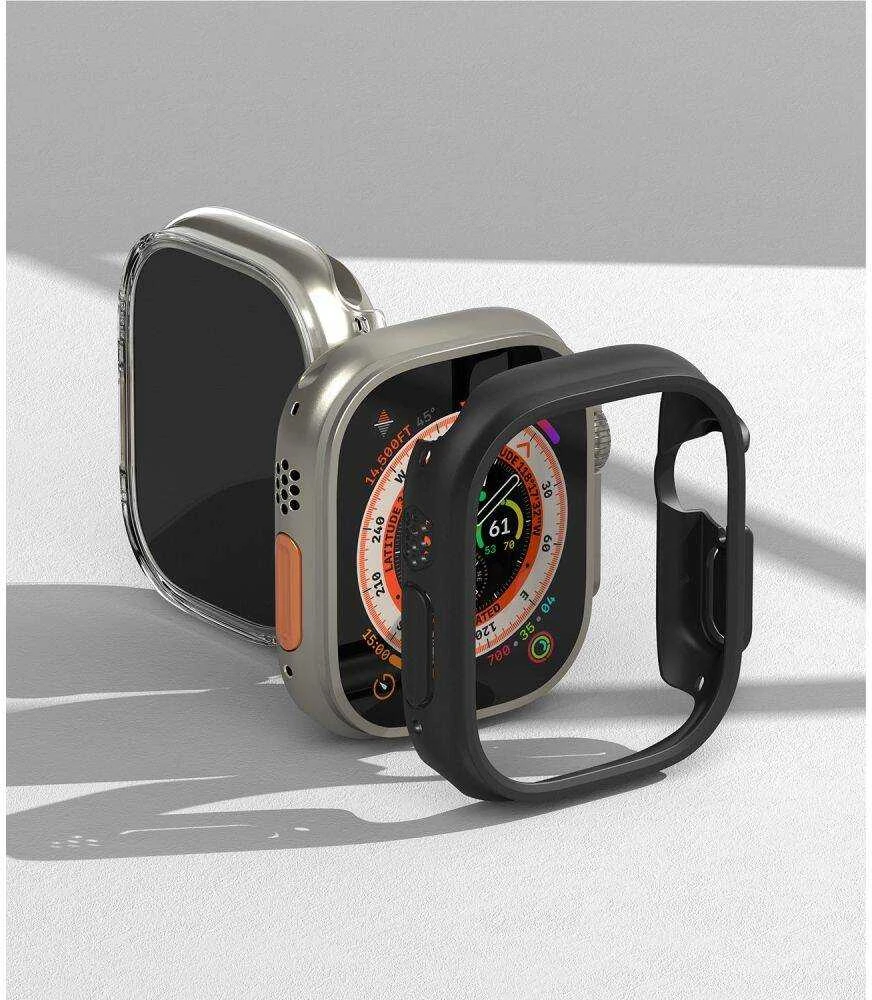 Ringke Išmaniojo laikrodžio Apple ekrano rėmelis, Skaidrus ir Juodos spalvos, 49mm, 2vnt.