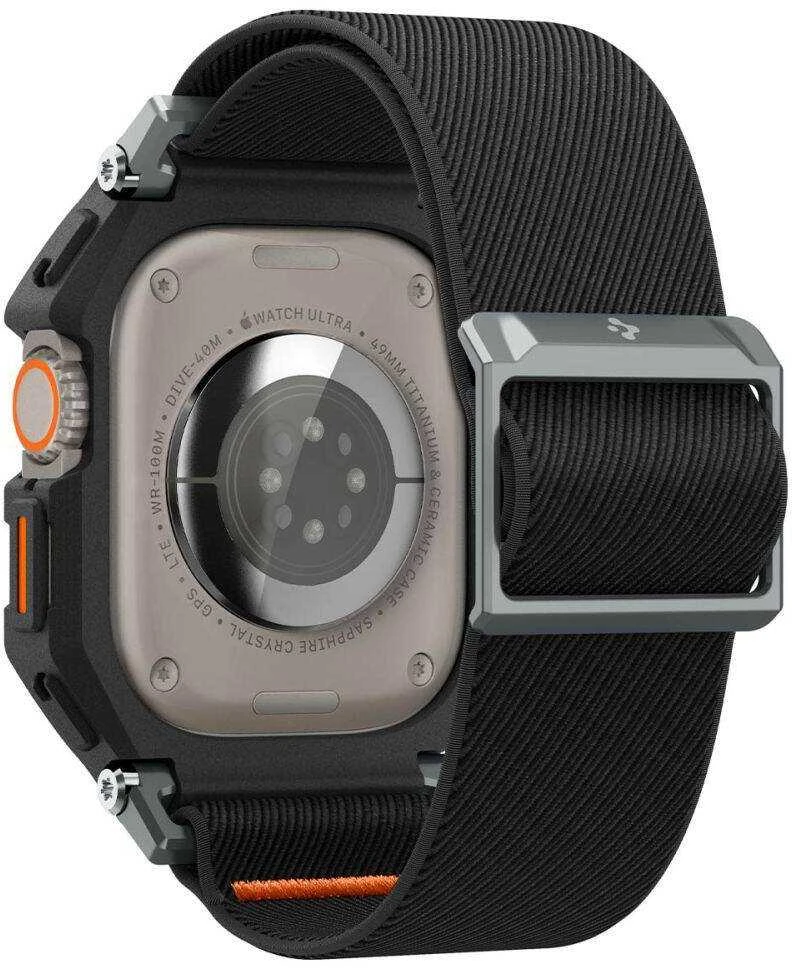 Apple Watch Ultra (49mm) Spigen Lite Fit ”Pro” dėklas laikrodžiui matinės juodos spalvos