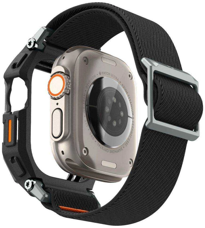 Apple Watch Ultra (49mm) Spigen Lite Fit ”Pro” dėklas laikrodžiui matinės juodos spalvos