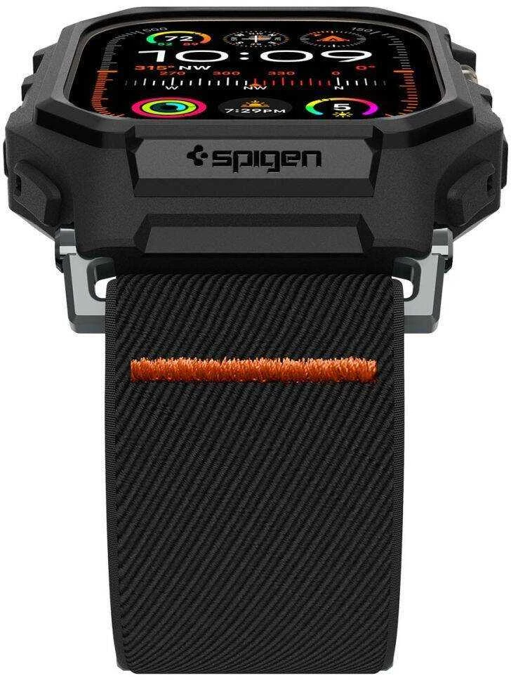 Apple Watch Ultra (49mm) Spigen Lite Fit ”Pro” dėklas laikrodžiui matinės juodos spalvos