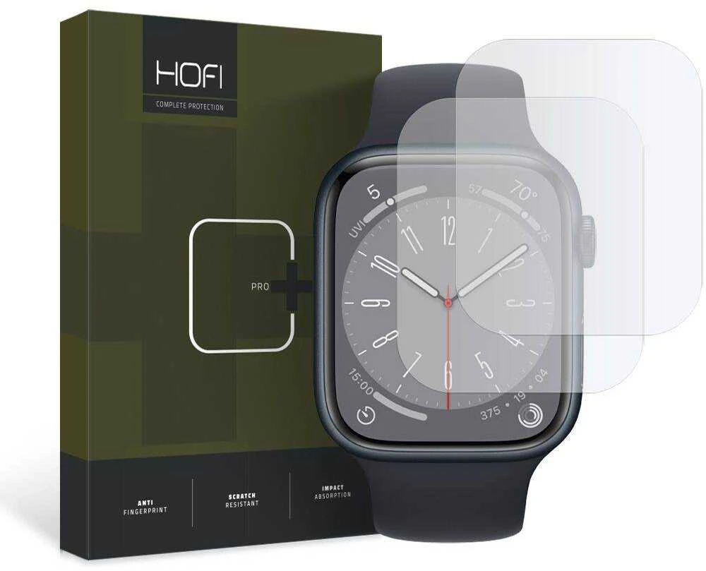 Apsauginė plėvelė Apple Watch 4 / 5 / 6 / 7 / 8 / SE ( 40 / 41 mm) Hofi Hydroflex Pro+ 2-pack Clear