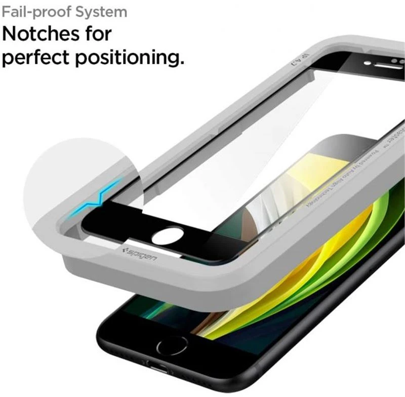 Spigen AlignMaster FC, juodas – Apple iPhone SE (2022/2020)/8/7