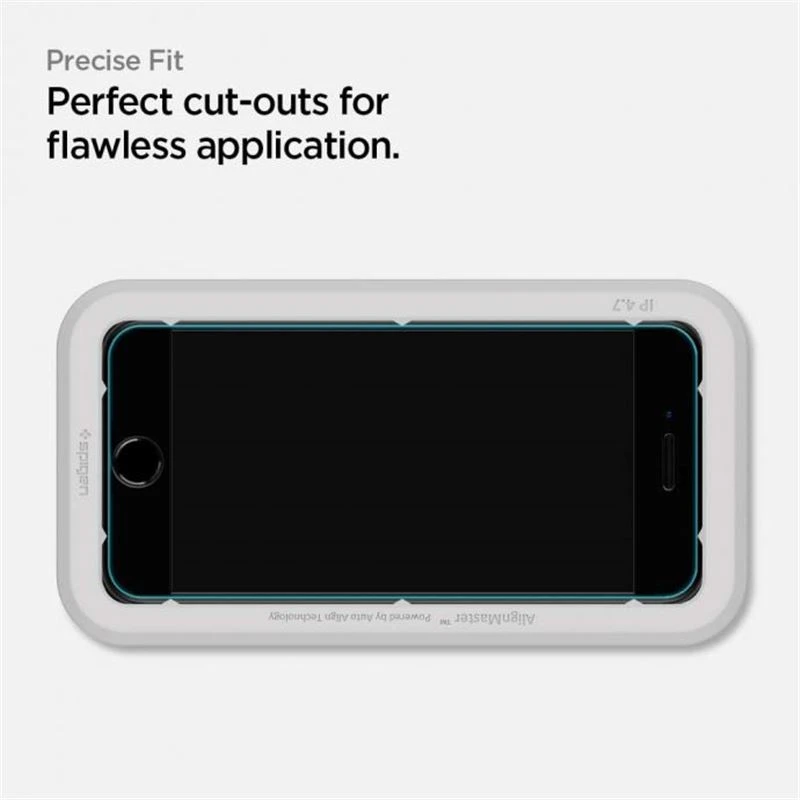 Spigen AlignMaster FC, juodas – Apple iPhone SE (2022/2020)/8/7