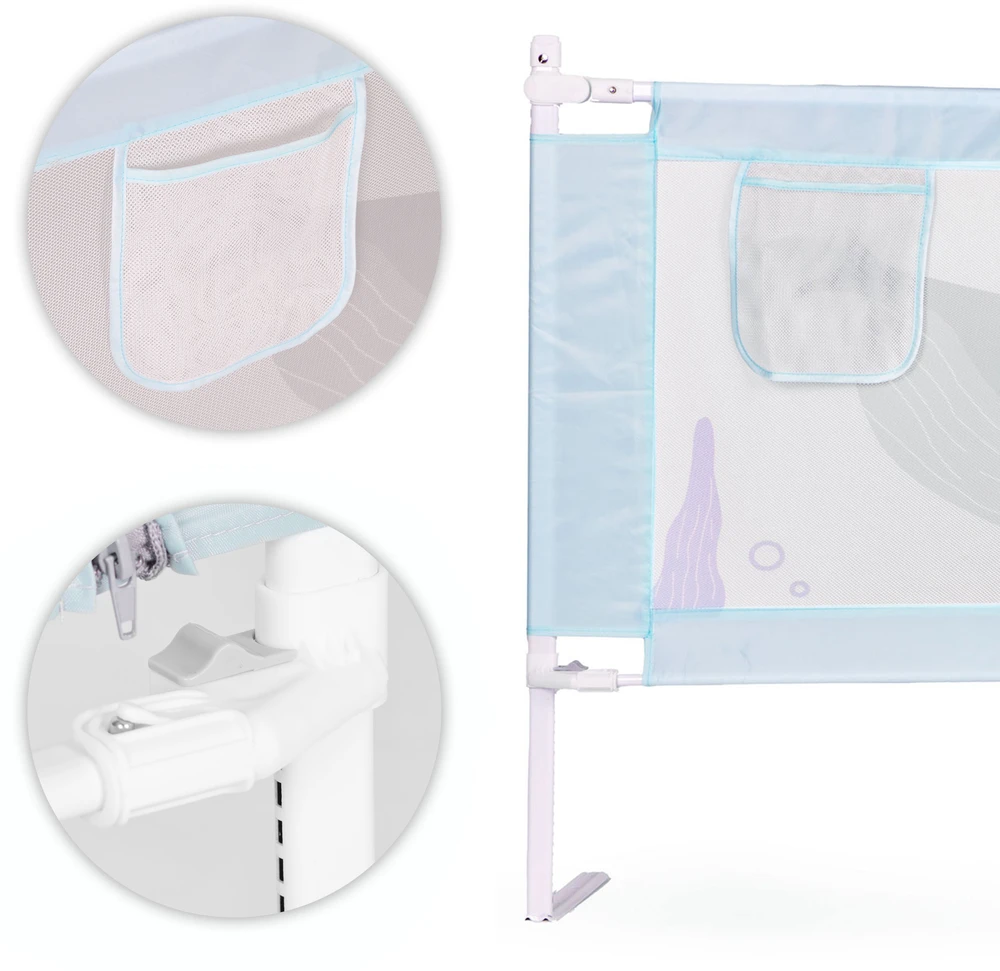 ECOTOYS 200 cm lovos apsauginis turėklas, vaiko apsauga