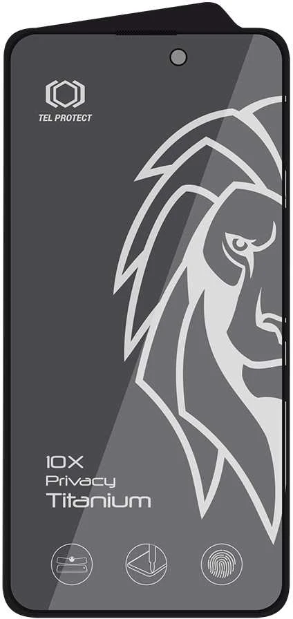 Tel Protect Apple Apsauginis stiklas 10X Privacy Titanium skirtas iPhone 14 Pro