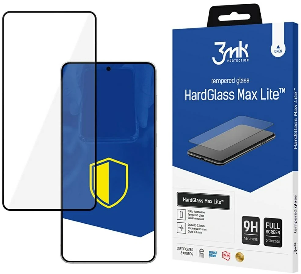 3MK HardGlass Max Lite tempered glass for Samsung Galaxy S25 Edge juodas