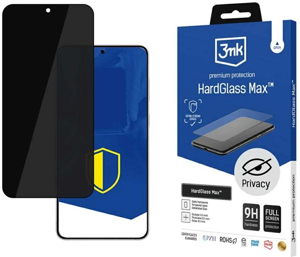 3MK HardGlass Max Privacy Apsauginis stiklas skirtas Samsung Galaxy S25 Edge Juodas
