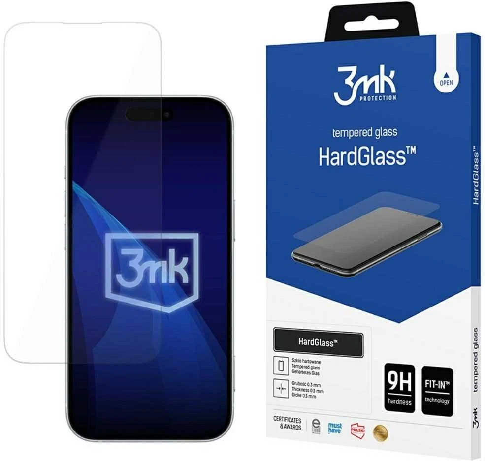 Grūdintas stiklas 3MK HardGlass do Apple Apple iPhone 16 Pro / 17 / 17 Pro