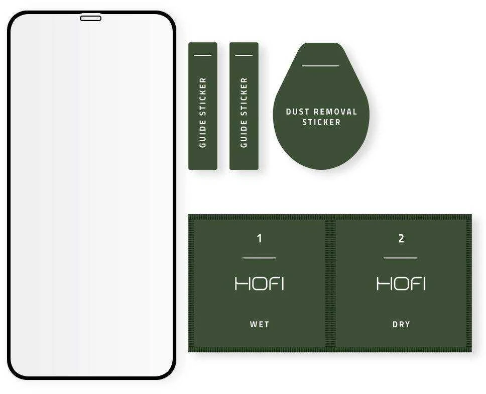 Hofi TEMPERED GLASS HIFI FULL PRO + IPHONE 12/12 PRO Juodas