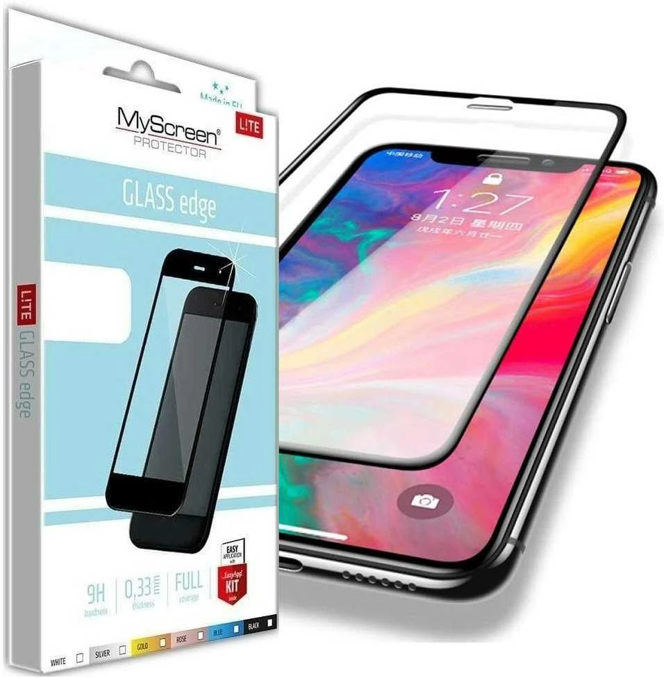 „MyScreen MS Diamond Glass Edge Lite FG“ Samsung Galaxy A226 A22 5G juodas „Full Glue“
