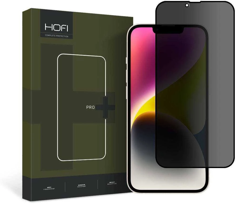 Apsauginis stiklas Apple iPhone 13 / 13 Pro / 14 Hofi Anti Spy Glass Pro+ Privacy
