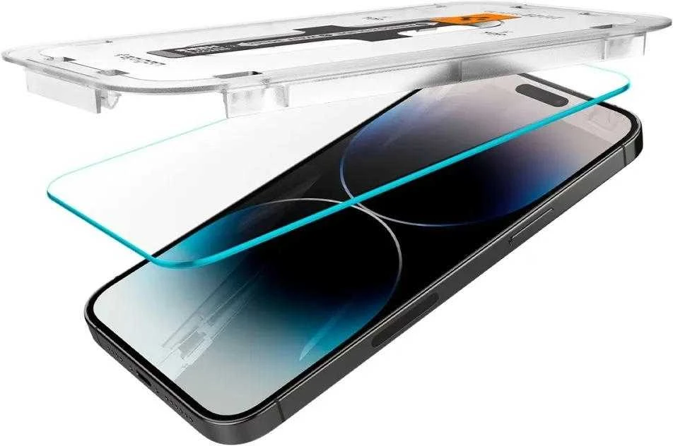 Apsauginis stiklas Apple iPhone 14 Pro Max with Spigen Glas.tR EZ FIT applicator (2 pcs.)