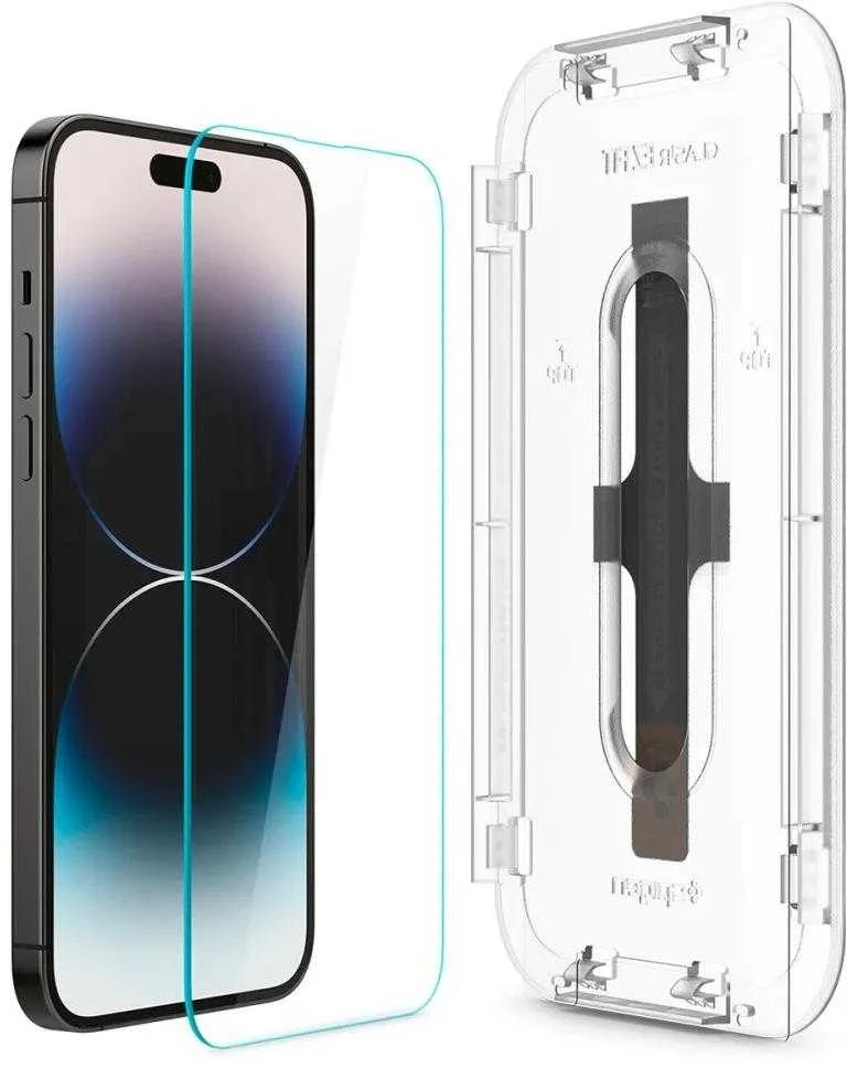 Apsauginis stiklas Apple iPhone 14 Pro Max with Spigen Glas.tR EZ FIT applicator (2 pcs.)