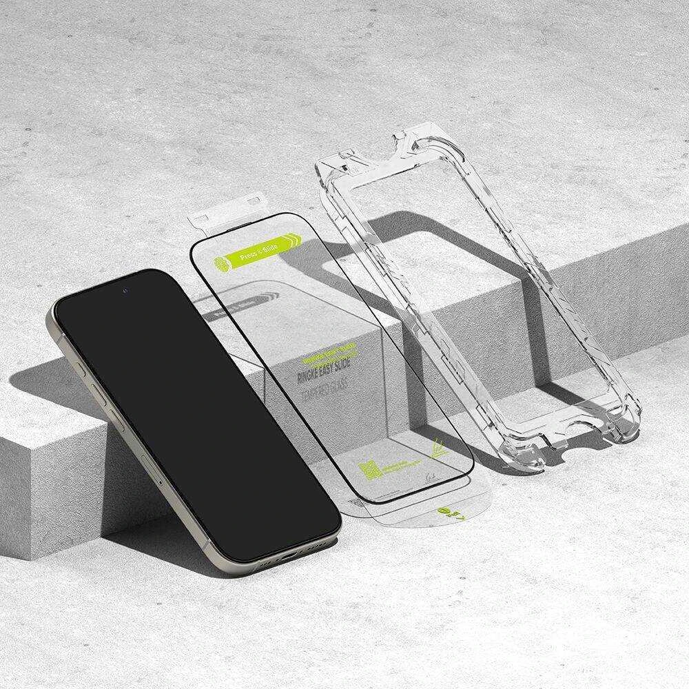 Apsauginis stiklas Apple iPhone 16 Pro Ringke Easy Slide 2 vnt. juodas