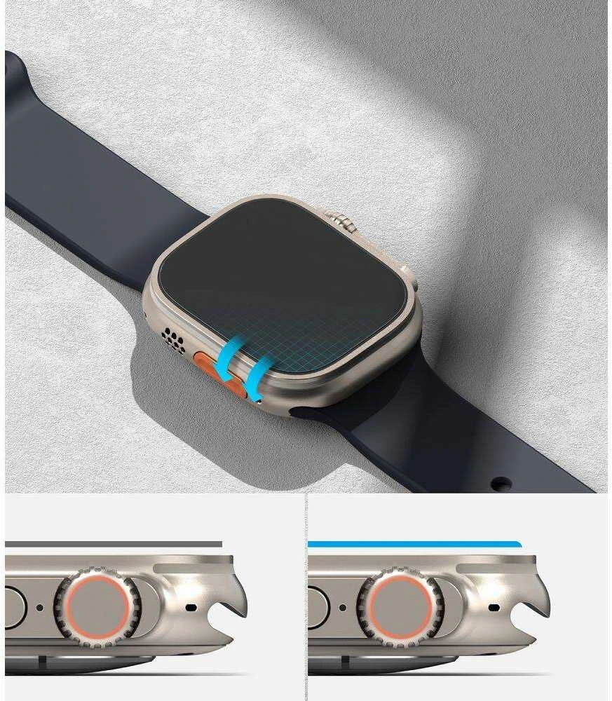 Apsauginis stiklas Apple Watch Ultra 49mm Ringke ID FC Glass 4-pack