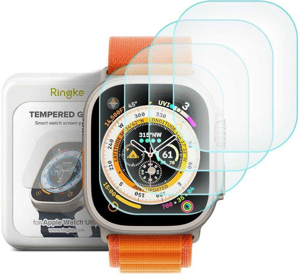 Apsauginis stiklas Apple Watch Ultra 49mm Ringke ID FC Glass 4-pack
