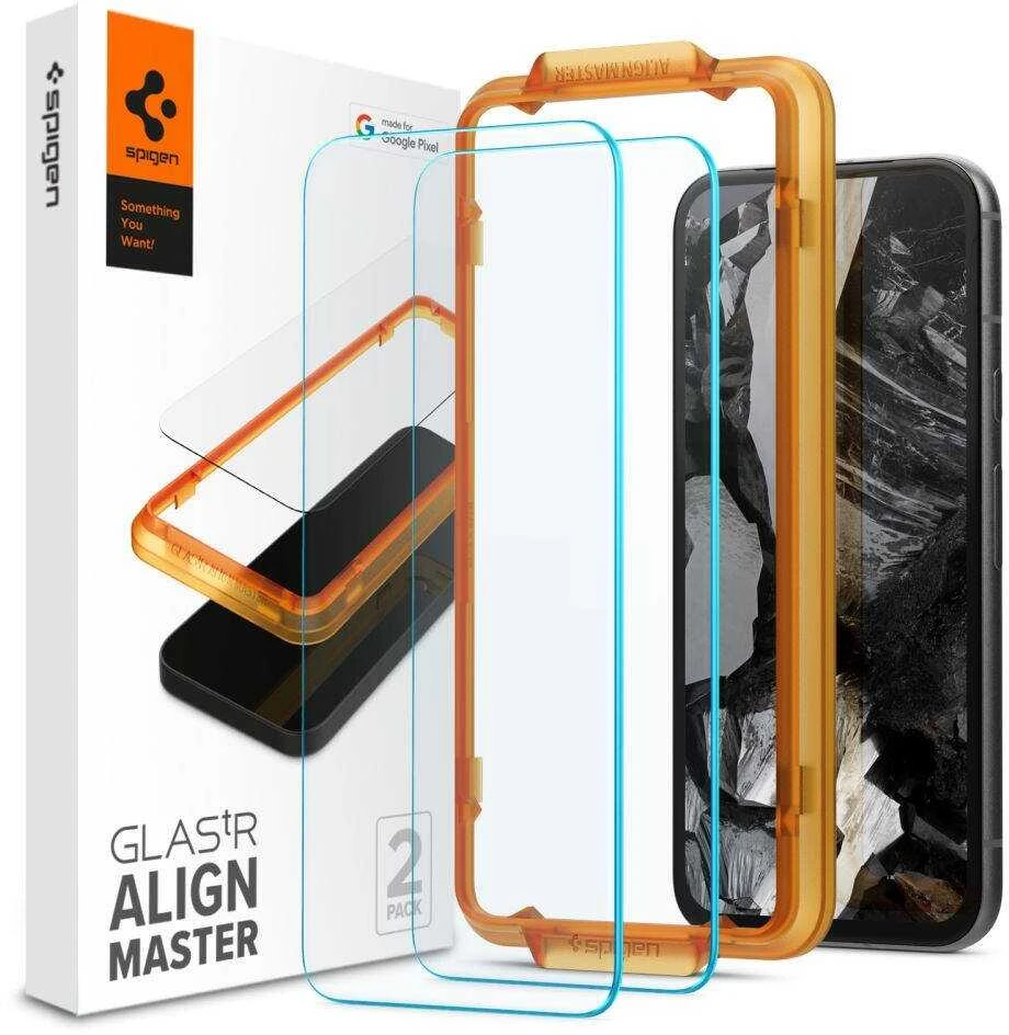 Apsauginis stiklas Google Pixel 8A Spigen ALM Glas.tr 2-pack skaidrus