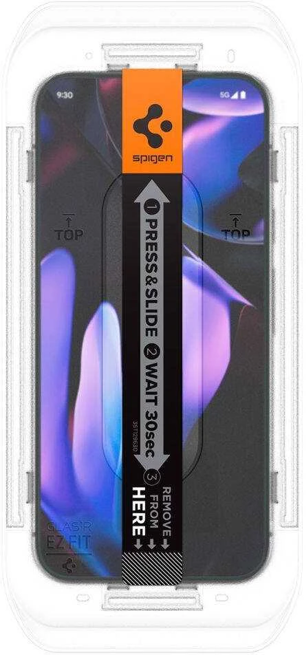 Apsauginis stiklas Google Pixel 9 / 9 Pro Spigen Glas.tr „EZ Fit” 2 vnt. Clear