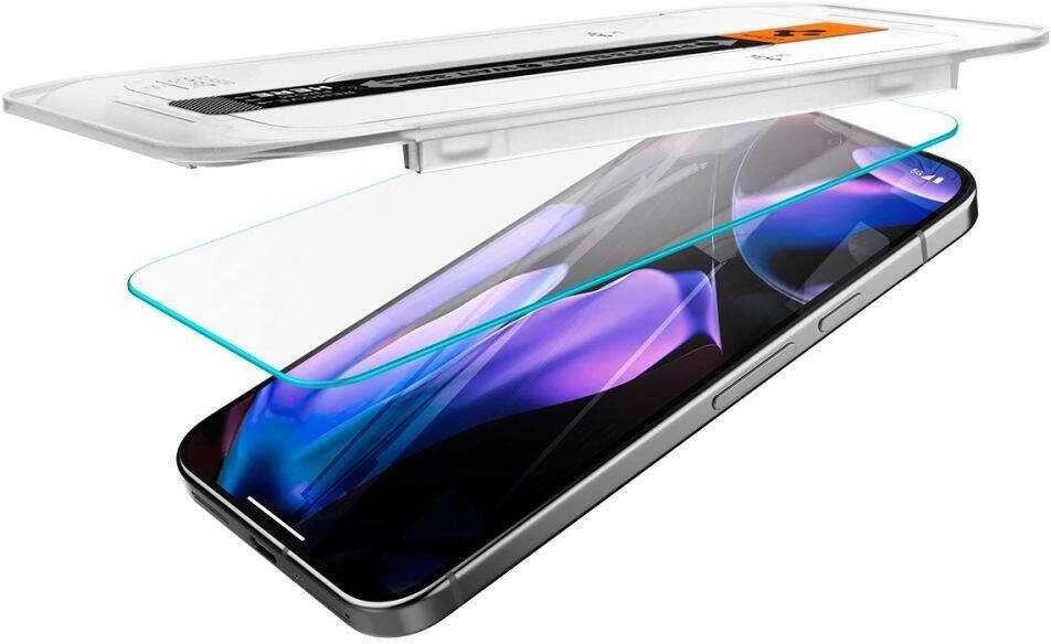 Apsauginis stiklas Google Pixel 9 / 9 Pro Spigen Glas.tr „EZ Fit” 2 vnt. Clear