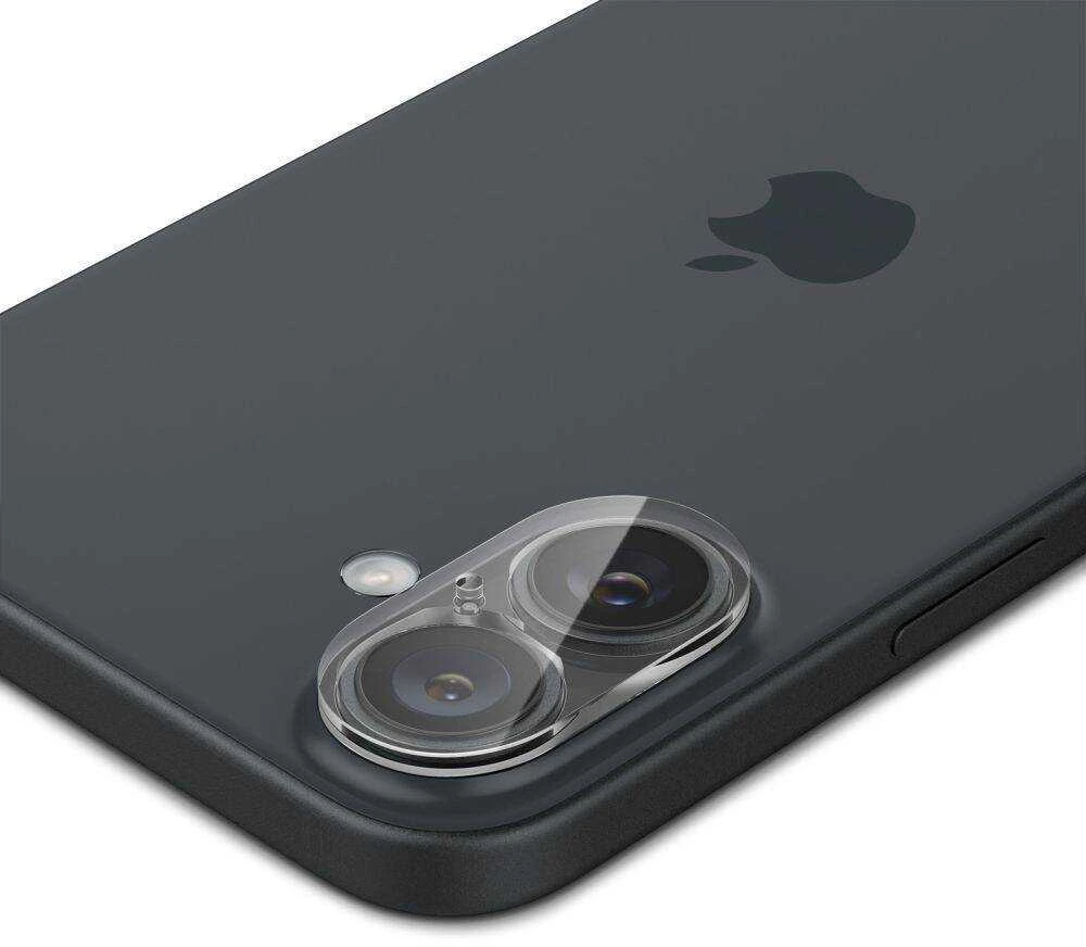 Apsauginis stiklas kamerai Apple iPhone 16 / Apple iPhone 16 Plus Spigen Optik Glas.tr kameros apsauga 2 vnt. Crystal Clear