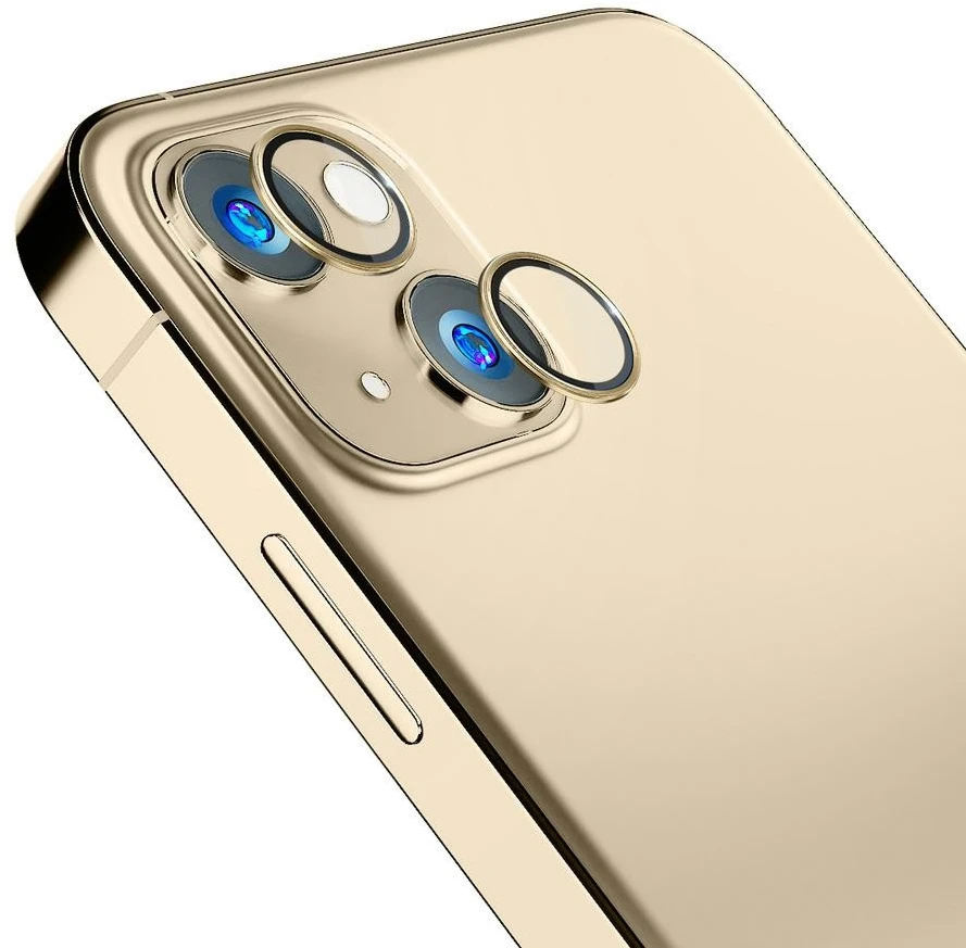 3MK Lens Protection Pro iPhone 14 Plus 6,7″ auksinis Objektyvo apsauga su montavimo rėmeliu