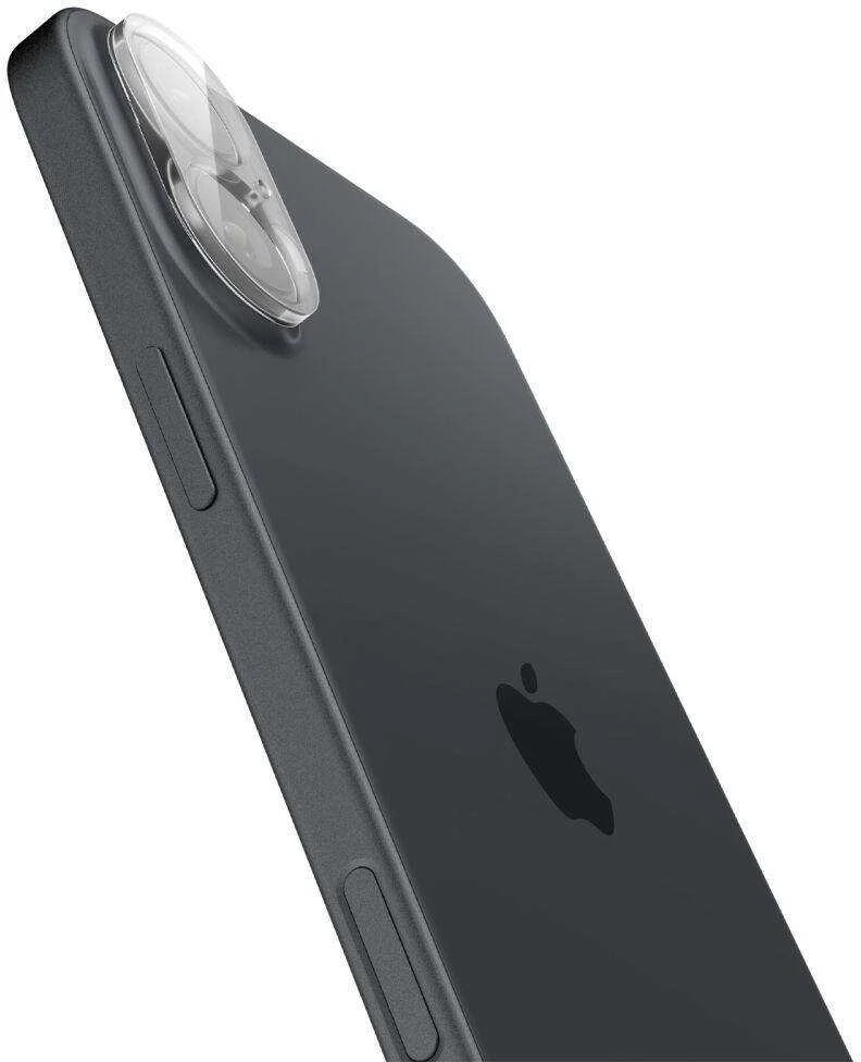 Apsauginis stiklas kamerai Apple iPhone 16 / Apple iPhone 16 Plus Spigen Optik Glas.tr kameros apsauga 2 vnt. Crystal Clear