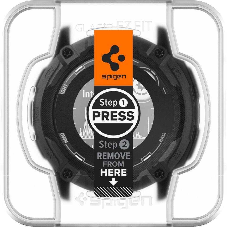 Spigen GLAS.TR EZ FIT 2 vnt. – Grūdintas stiklas skirtas Garmin Instinct 2X Solar (2 vnt.)