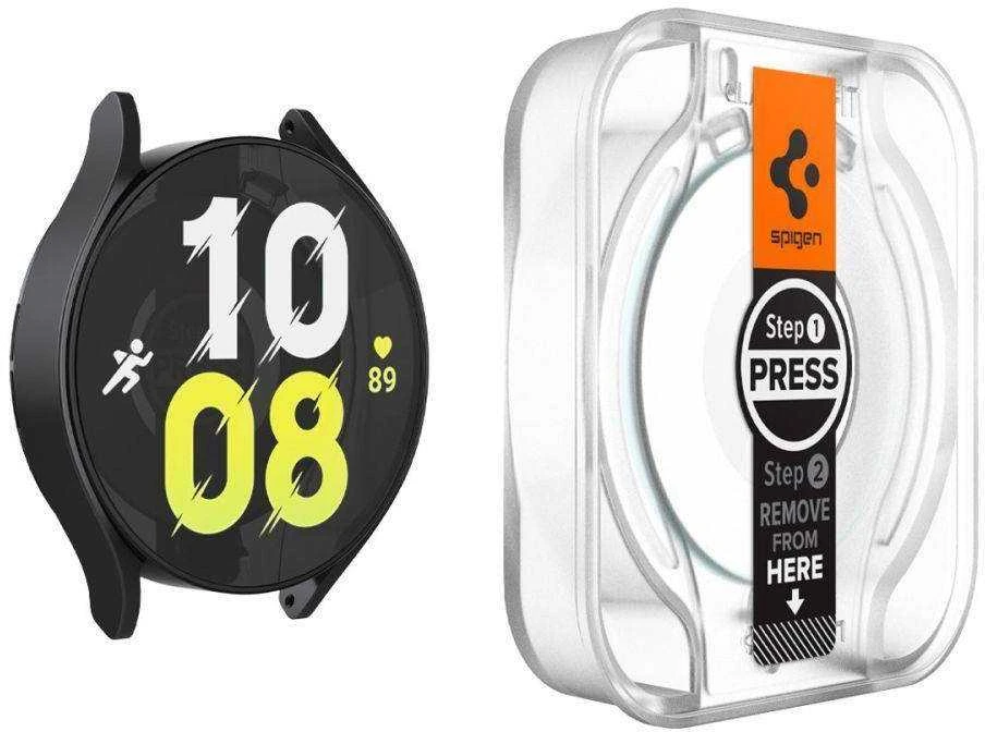 „Spigen GLAS.TR EZ FIT 2“ grūdintas stiklas, skirtas „Samsung Galaxy Watch 6“ 44 mm (2 vnt.)