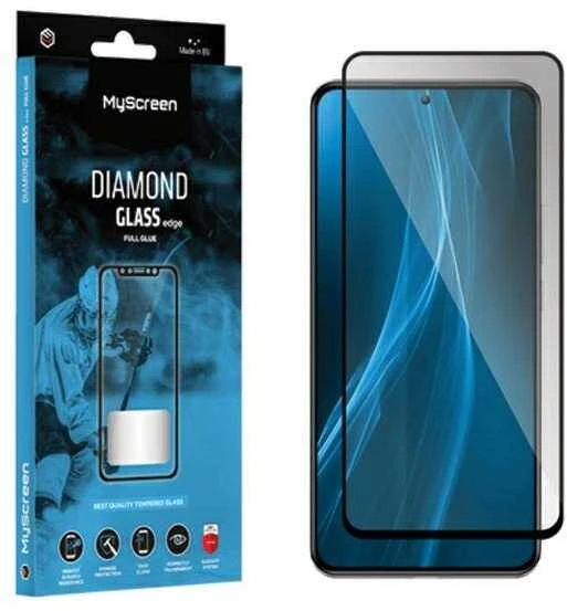 Apsauginis stiklas Motorola Moto G04 / G24 MyScreen Diamond Glass Edge Full Glue juodas