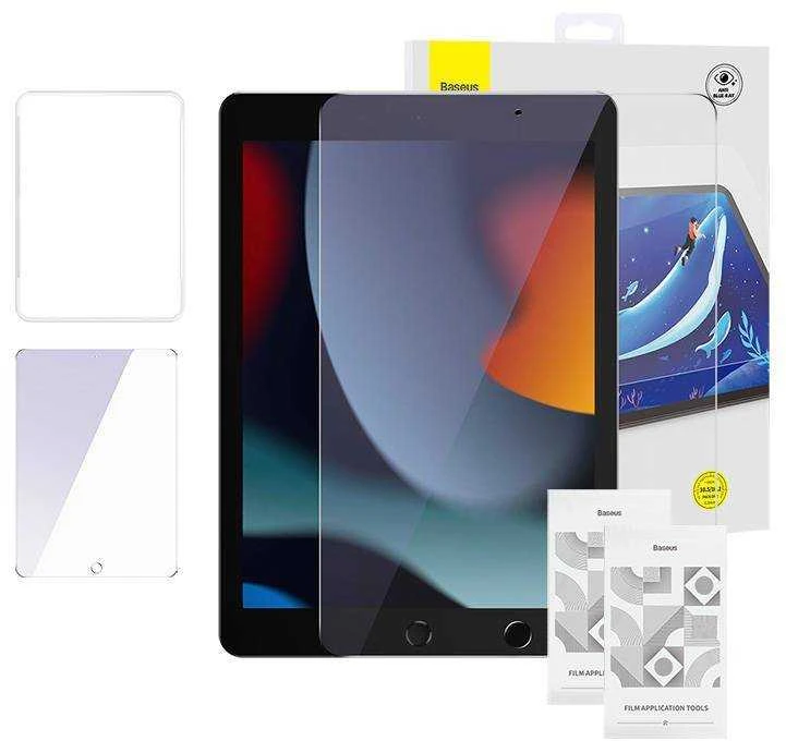 Grūdintas stiklas Baseus Crystal 0.3 mm, skirtas iPad Pro/Air3 10.5" / iPad 7/8/9 10.2" (2 vnt)