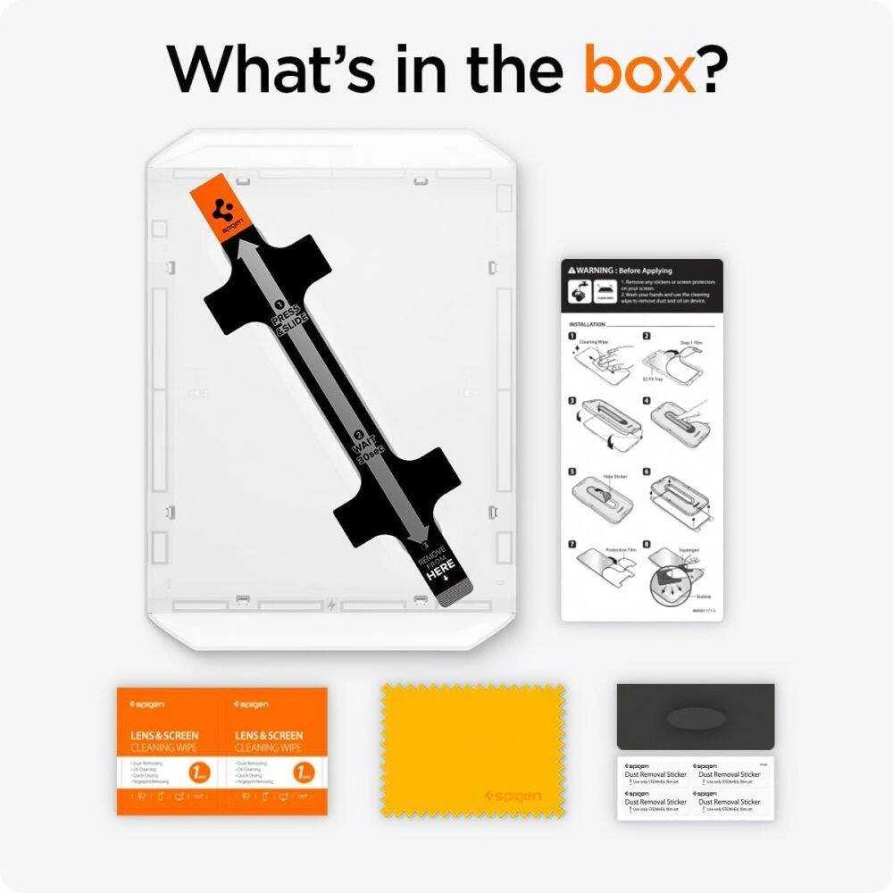 Apsauginis stiklas planšetiniam kompiuteriui Apple iPad Pro 13.0 2024 Spigen Glas.tr „Ez Fit” skaidrus