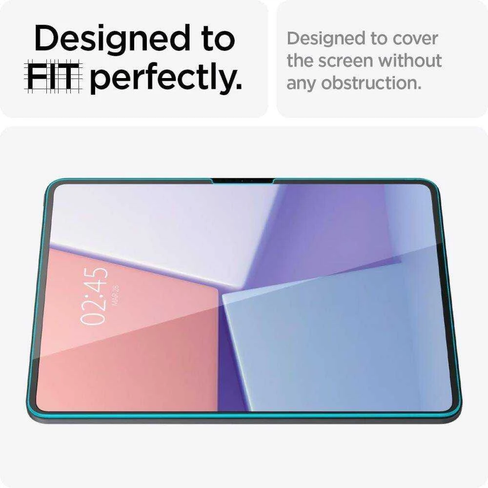 Apsauginis stiklas planšetiniam kompiuteriui Apple iPad Pro 13.0 2024 Spigen Glas.tr „Ez Fit” skaidrus