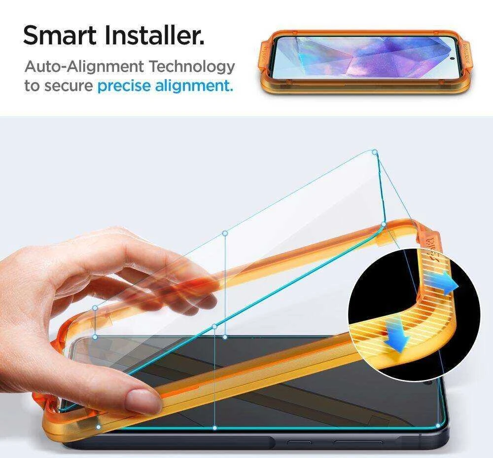 Apsauginis stiklas Samsung Galaxy A55 5G Spigen ALM Glas.tr 2-pack skaidrus