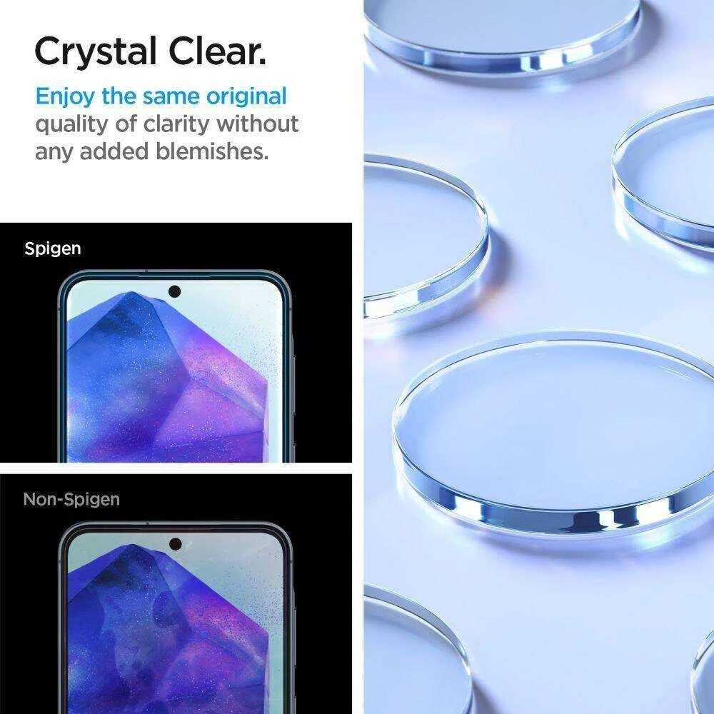 Apsauginis stiklas Samsung Galaxy A55 5G Spigen ALM Glas.tr 2-pack skaidrus