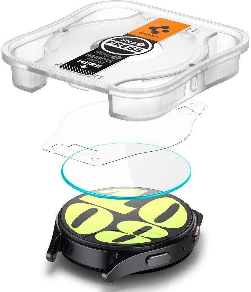 Apsauginis stiklas Samsung Galaxy Watch 7 (44 mm) Spigen GLAS.TR ”EZ-FIT” 2-pack Clear