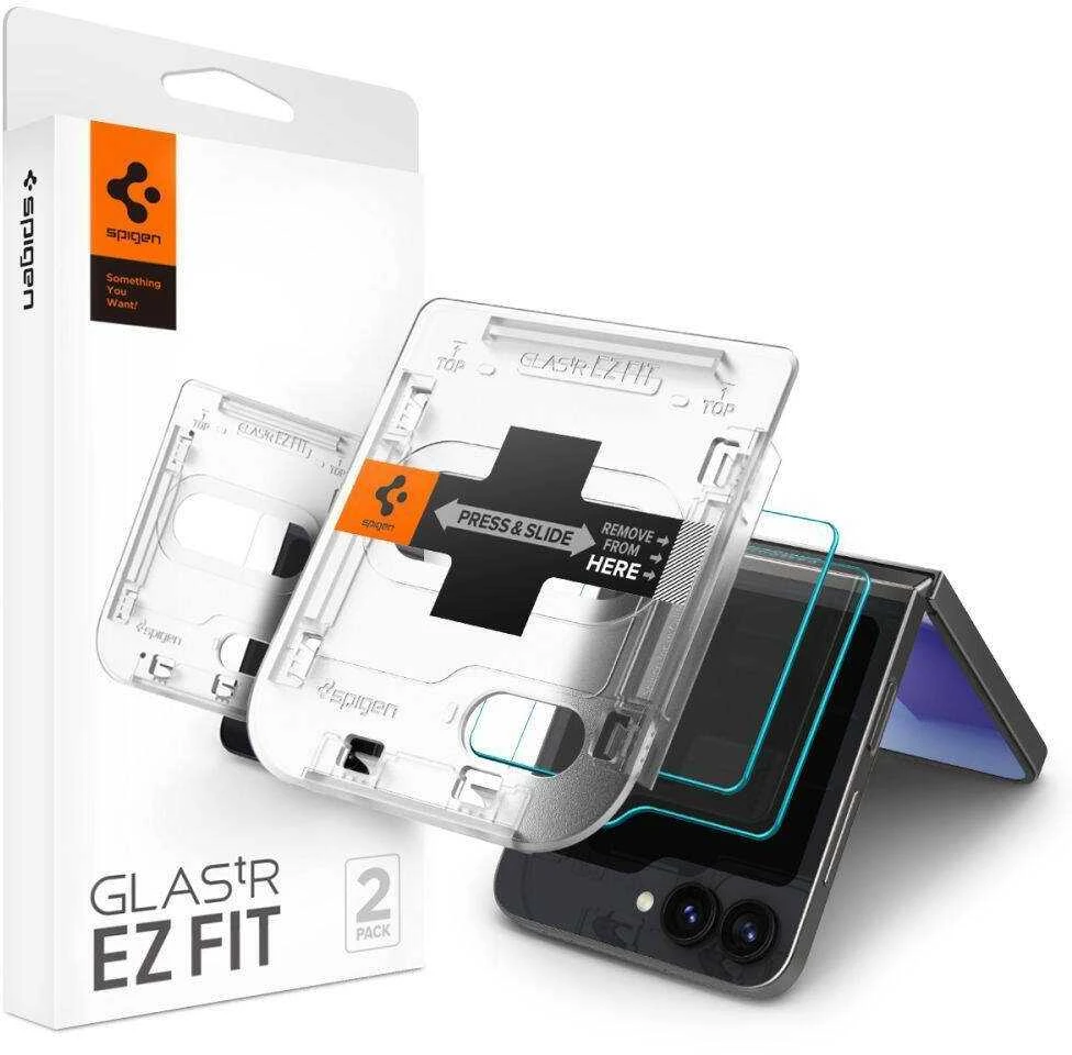 Apsauginis stiklas Samsung Galaxy Z Flip6 Spigen Glas.tr „EZ Fit” 2 vnt. Clear