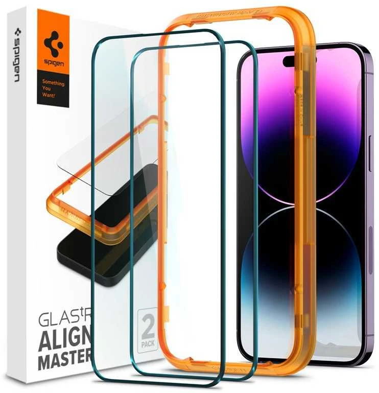 Spigen tR Align Master 2 Pack, FC juodos spalvos – Apple iPhone 14 Pro Max