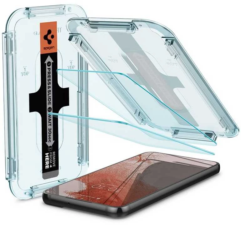 Apsauginis stiklas Spigen GLAS.TR „EZ FIT” 2-pack Samsung Galaxy S22