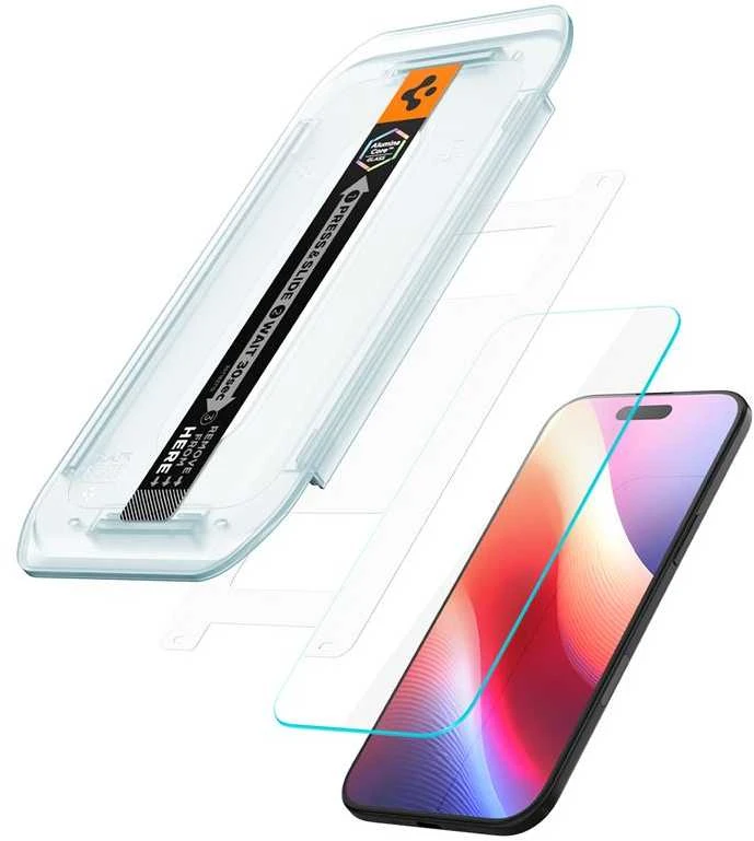 Apsauginis stiklas Spigen Glas.TR EZ Fit Pro skirtas Apple iPhone 17 Air – skaidrus