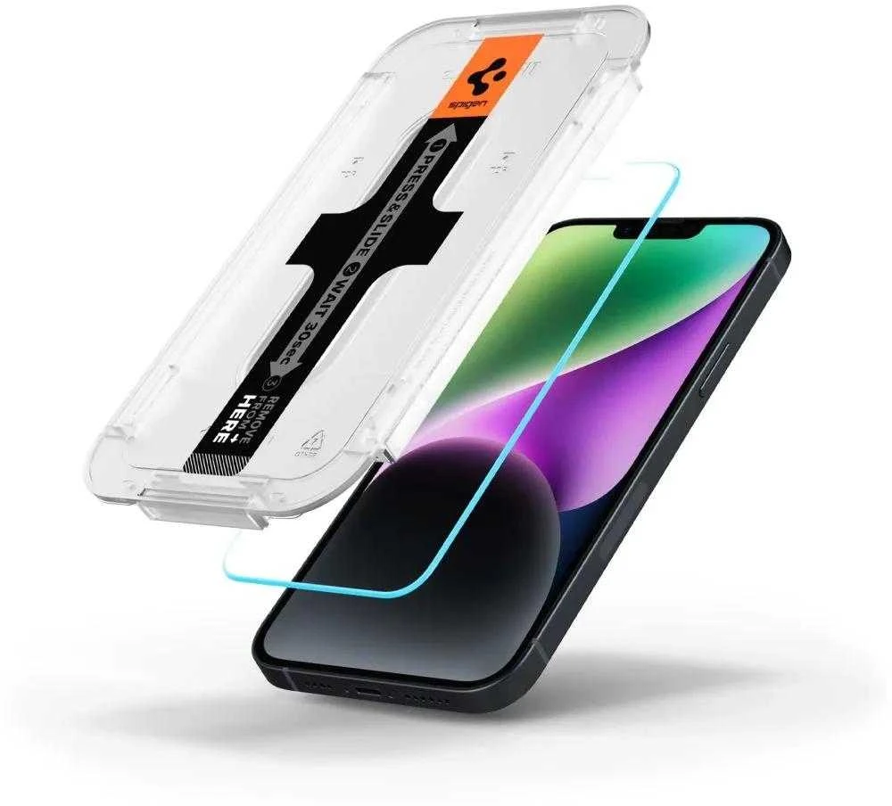 Apsauginis stiklas Spigen GLAS.TR "EZ FIT" Apple iPhone 13 / 13 Pro / 14