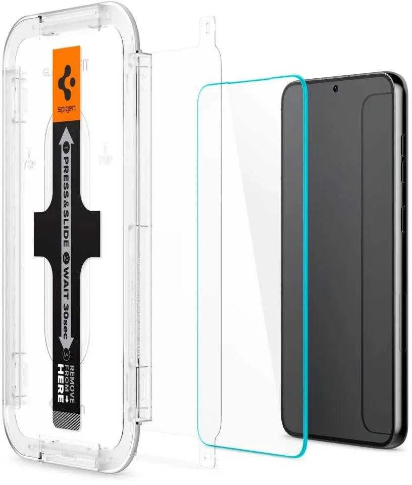 Spigen apsauginis stiklas GLAS.TR ”EZ FIT” 2-pack skirtas Samsung Galaxy S23 transparent