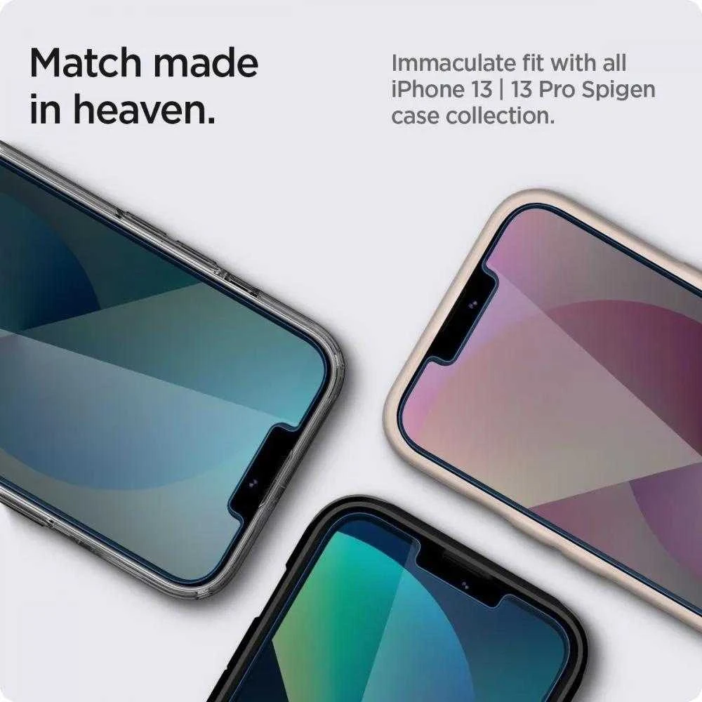 Apsauginis stiklas Spigen GLAS.TR „EZ FIT” 2-pack Apple iPhone 13 Pro Max Privacy