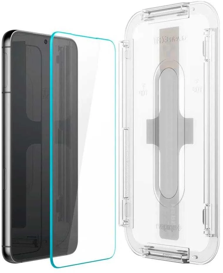 Spigen apsauginis stiklas GLAS.TR ”EZ FIT” 2-pack skirtas Samsung Galaxy S23 transparent