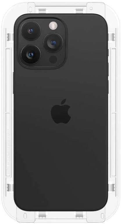 Apsauginis stiklas Spigen GLAS.TR „EZ FIT” FC 2-PACK Apple iPhone 15 Pro Juodas