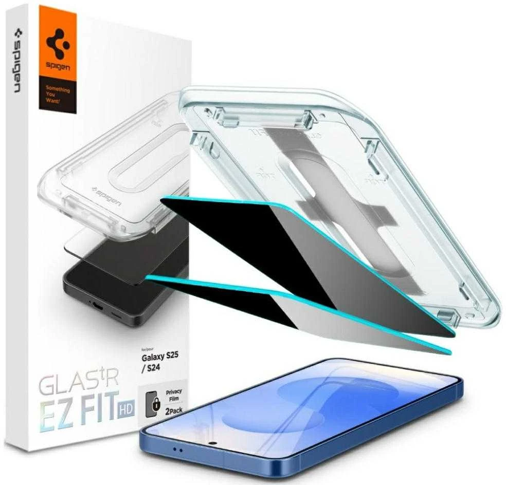 Apsauginis stiklas su privatumo filtru Spigen Glas.TR EZ FIT HD Privacy Samsung Galaxy S24/S25 2vnt