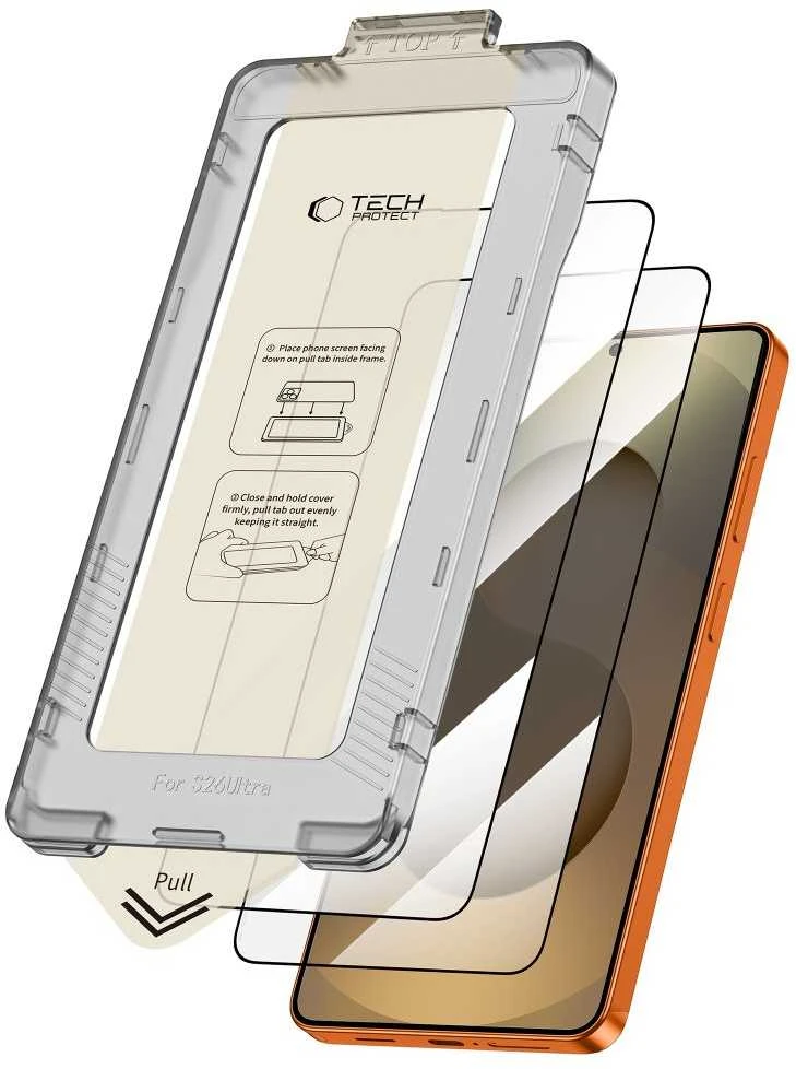 Apsauginis stiklas Tech-Protect Quick Set+ 2-pack Samsung Galaxy S26 Ultra juodos spalvos