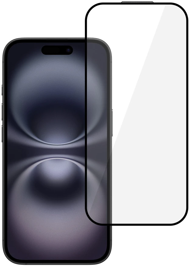 Grūdintas stiklas „Tel Protect 10X HD DLC“ deimantinė danga, skirta „iPhone 16/15“