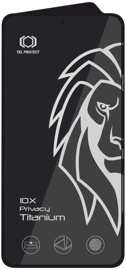 Apsauginis stiklas Tel Protect 10X Privacy Titanium skirtas Samsung Galaxy S26 Plus (with fingerprint unlock)